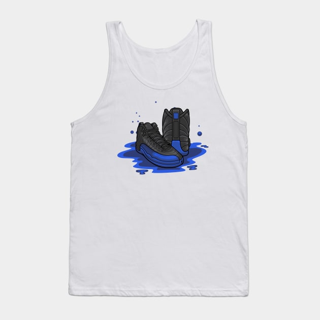 AJ 12 Retro Black Game Royal Sneaker Tank Top by milatees